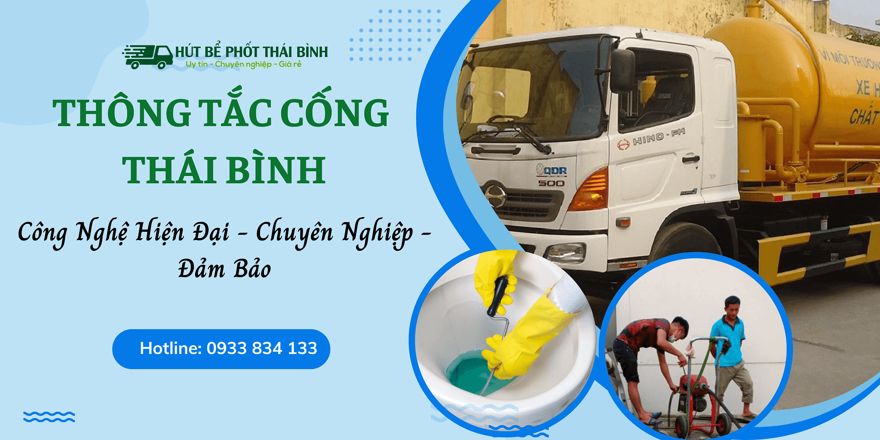 Dịch vụ thông tắc cống Thái Bình sạch - nhanh chóng - triệt để
